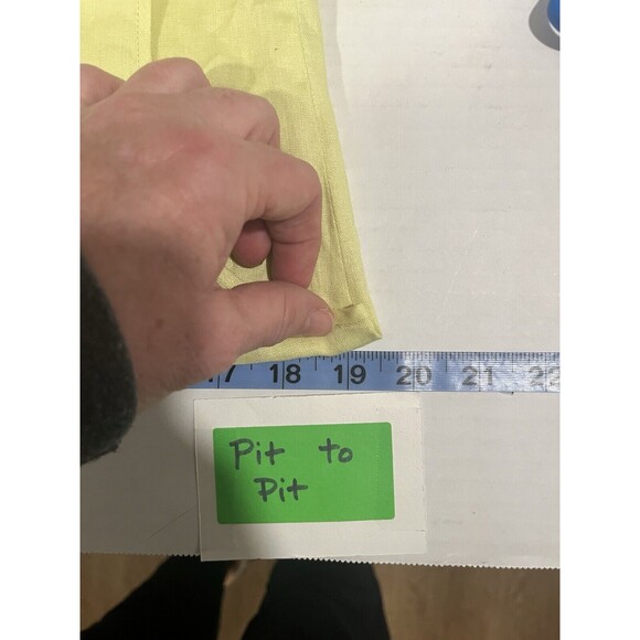 Ann Taylor Pale Yellow 100% Linen Women's Shell Tank 12 Capsule Classic Fitted - Picture 5 of 7